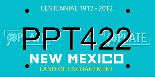 PPT422 New Mexico License Plate