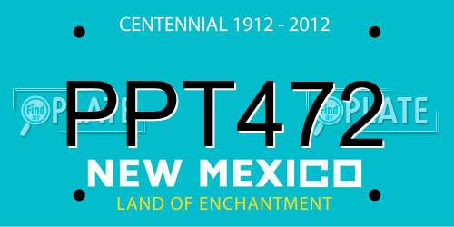 PPT472 New Mexico License Plate
