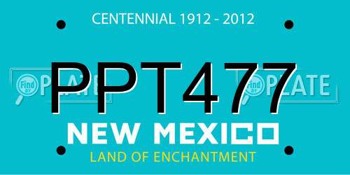PPT477 New Mexico License Plate