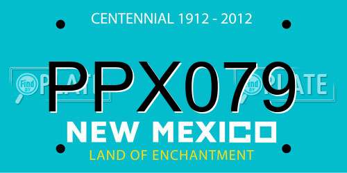 PPX079 New Mexico License Plate