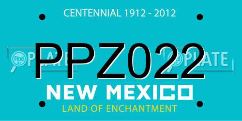 PPZ022 New Mexico License Plate