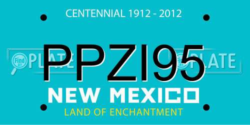 PPZI95 New Mexico License Plate