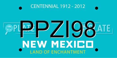 PPZI98 New Mexico License Plate