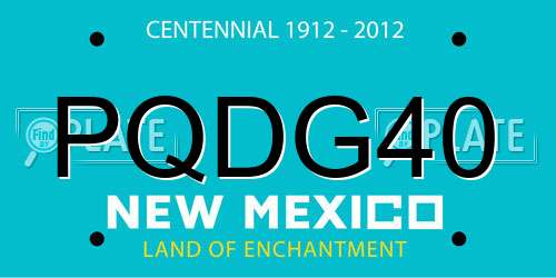 PQDG40 New Mexico License Plate