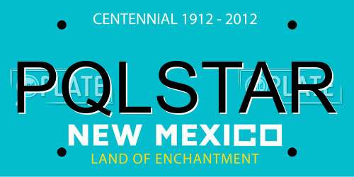 PQLSTAR New Mexico License Plate