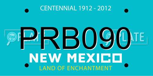 PRB090 New Mexico License Plate