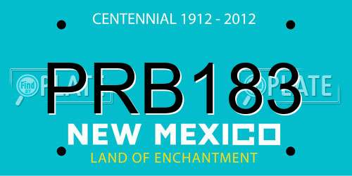 PRB183 New Mexico License Plate