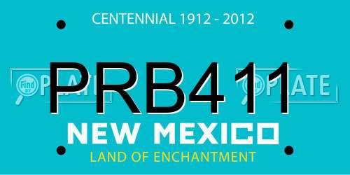 PRB411 New Mexico License Plate