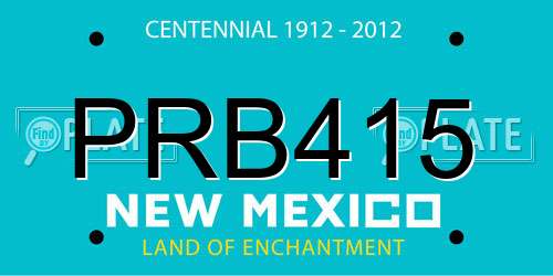 PRB415 New Mexico License Plate