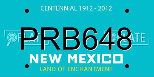 PRB648 New Mexico License Plate