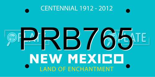 PRB765 New Mexico License Plate