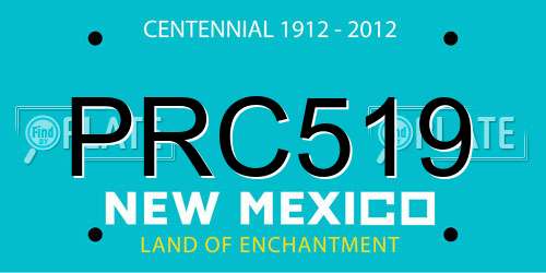 PRC519 New Mexico License Plate