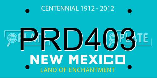 PRD403 New Mexico License Plate