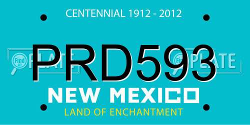 PRD593 New Mexico License Plate