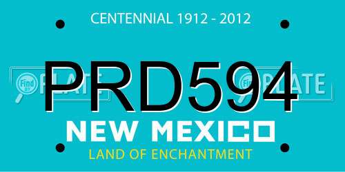 PRD594 New Mexico License Plate
