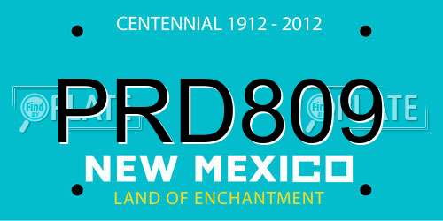 PRD809 New Mexico License Plate