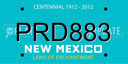 PRD883 New Mexico License Plate