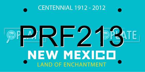 PRF213 New Mexico License Plate