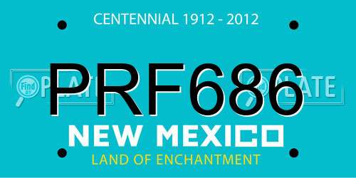 PRF686 New Mexico License Plate