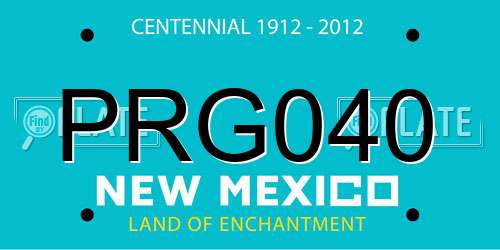 PRG040 New Mexico License Plate