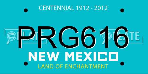PRG616 New Mexico License Plate
