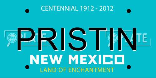 PRISTIN New Mexico License Plate