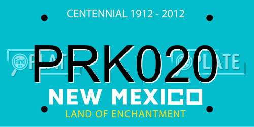 PRK020 New Mexico License Plate