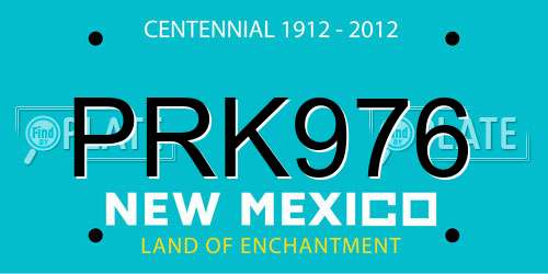 PRK976 New Mexico License Plate