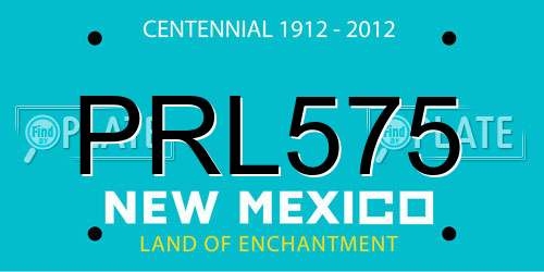 PRL575 New Mexico License Plate