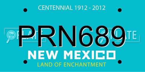 PRN689 New Mexico License Plate