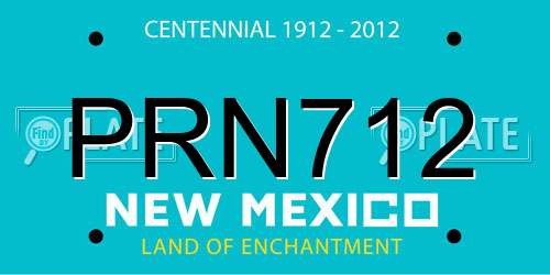 PRN712 New Mexico License Plate