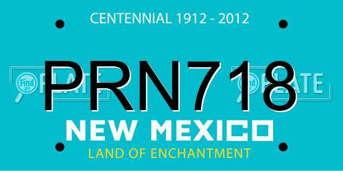 PRN718 New Mexico License Plate