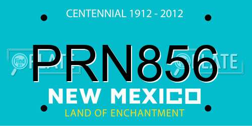 PRN856 New Mexico License Plate