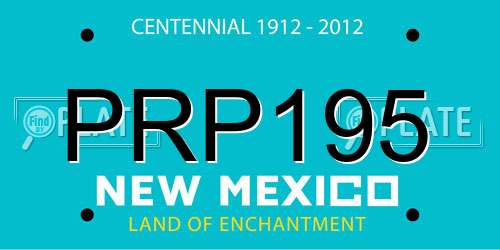 PRP195 New Mexico License Plate
