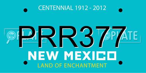 PRR377 New Mexico License Plate