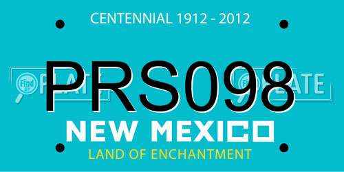 PRS098 New Mexico License Plate