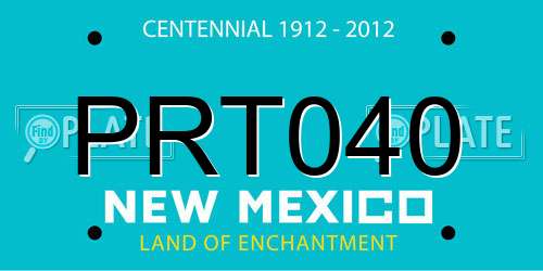 PRT040 New Mexico License Plate