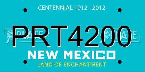 PRT4200 New Mexico License Plate