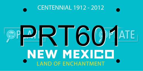 PRT601 New Mexico License Plate