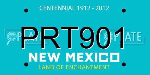 PRT901 New Mexico License Plate