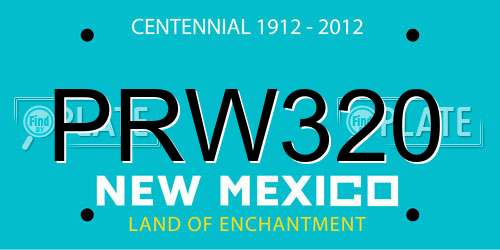 PRW320 New Mexico License Plate