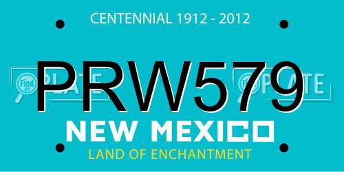 PRW579 New Mexico License Plate