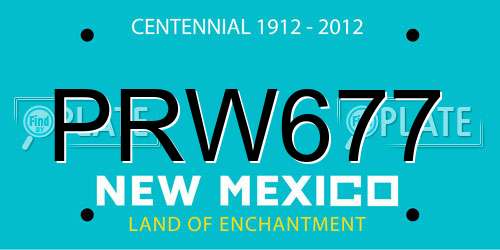 PRW677 New Mexico License Plate