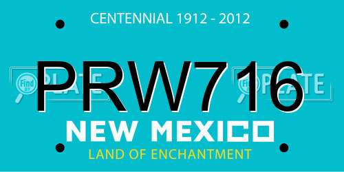 PRW716 New Mexico License Plate