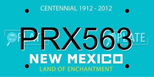 PRX563 New Mexico License Plate