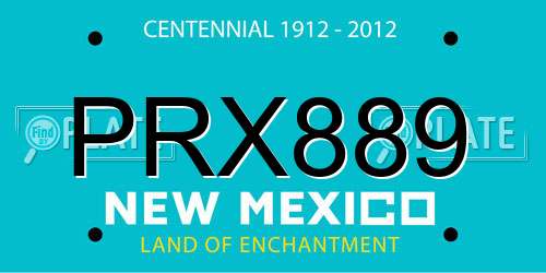 PRX889 New Mexico License Plate