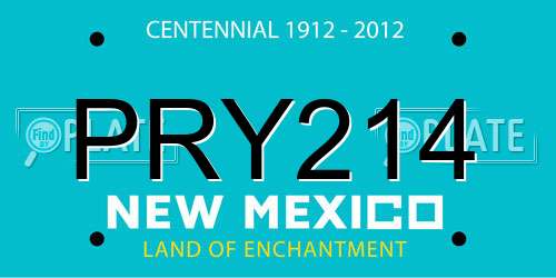 PRY214 New Mexico License Plate