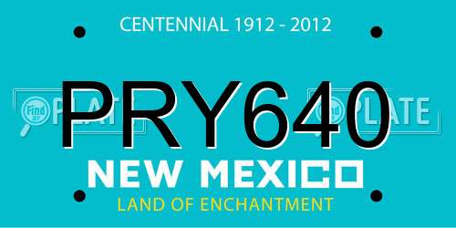 PRY640 New Mexico License Plate