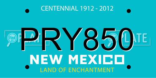 PRY850 New Mexico License Plate