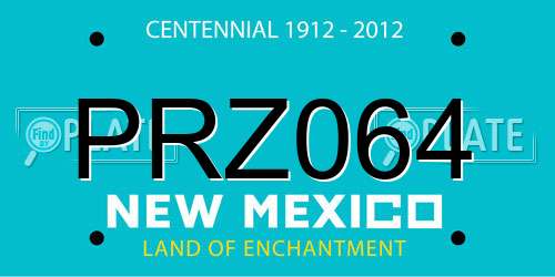 PRZ064 New Mexico License Plate